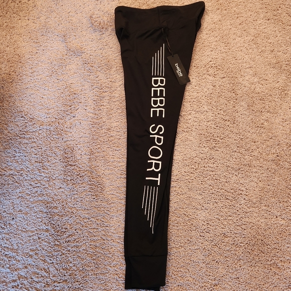 BeBe Sports Black & White Leggings Size Small - Picture 3 of 9